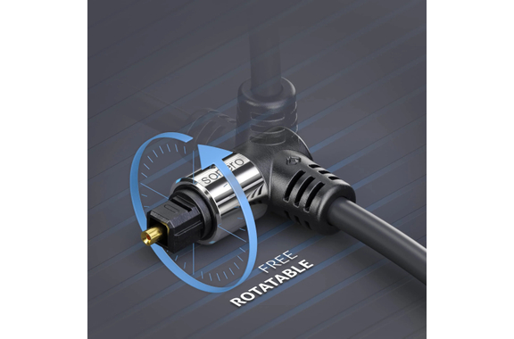 Sonero optisches S/PDIF Toslink Kabel 1x90° Stecker 1,50m image 3