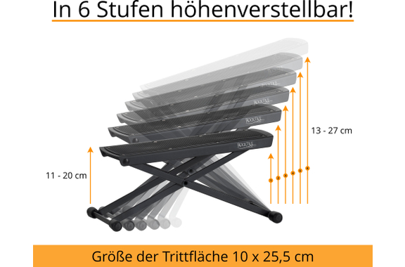 Rocktile Guitar Footrest Black image 3