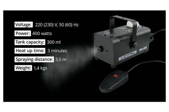 Showlite SN-400 Nebelmaschine + SPS-121 RGBW Spot + 1 l Fluid Set image 3