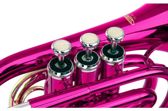 Classic Cantabile Brass TT-400 Bb-Taschentrompete pink image 3