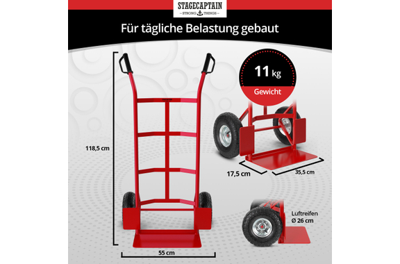 Stagecaptain Carryboy Hand Truck Red, max. 200 kg image 3