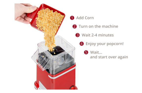 Stagecaptain PCM-1200 HA Fettfreie Heißluft-Popcorn-Maschine image 3