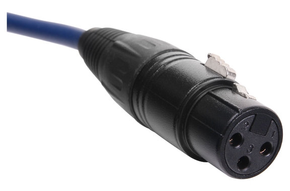 Pronomic Stage DMX3-2,5 Cavo DMX 2,5m blu con contatti dorati image 3