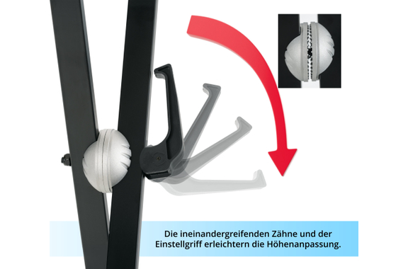 Classic Cantabile Keyboardstand Pro I (met SimpleLock Snelsluiting) image 3