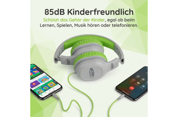 Classic Cantabile KKH-10 GY Kinderkoptelefoon met kabel en volumebegrenzer image 3