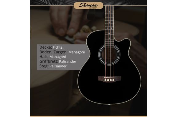 Shaman AB4-50CE-BK Bajo Acústico Negro image 3