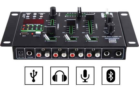 Pronomic DX-30BTU USB MKII DJ-Mixer con Bluetooth image 3