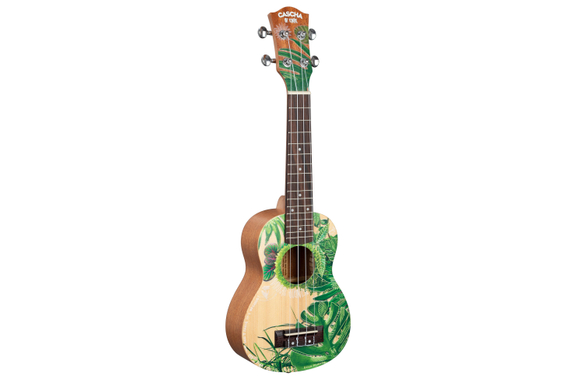 Cascha Art Series Sopraan Ukulele Leafy image 3