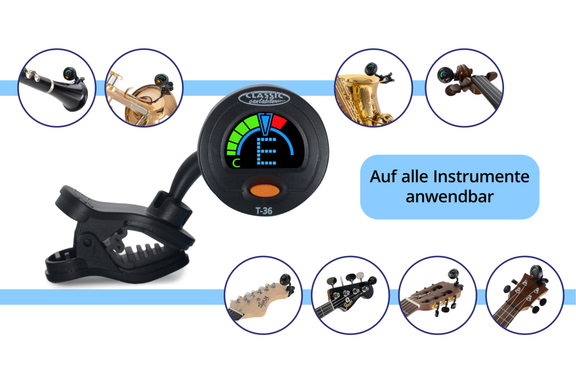 Classic Cantabile T-36 Mini-Multi-Color Clip Tuner image 3