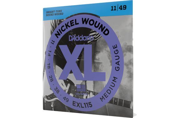 D'Addario EXL115 Medium 3x Set image 3