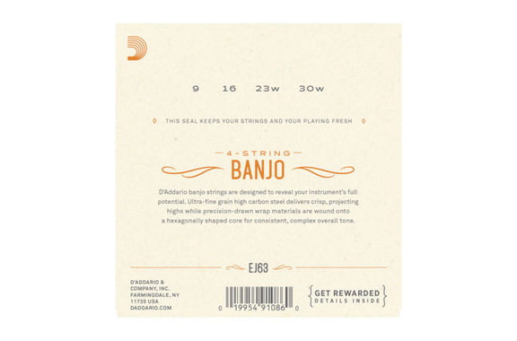 D'Addario EJ63 Set 3x Corde Per Banjo Tenore image 3