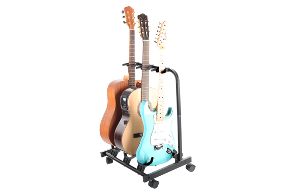 Rocktile Multistand 3-fach Gitarrenständer mit Rollen für E/A-Gitarre image 3