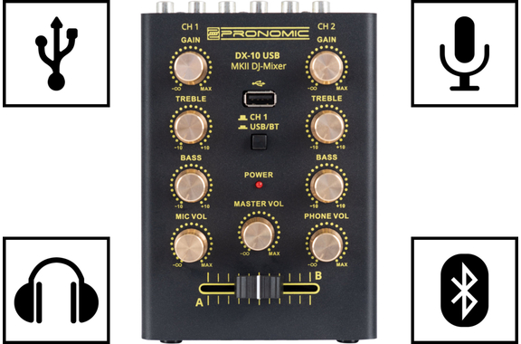Pronomic DX-10 USB MKII DJ Mixer image 3