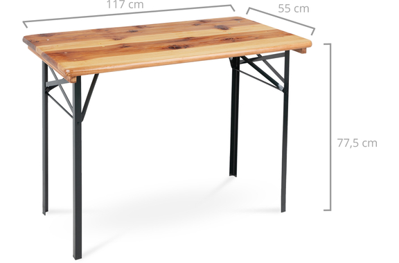 Stagecaptain BBT-117 Hirschgarten Bierzelttisch 117 cm Naturel 2x Set image 3