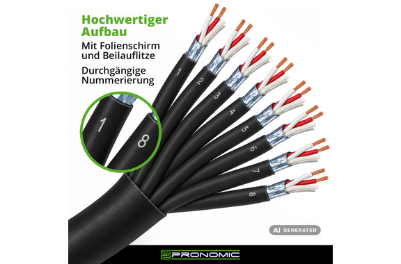 Pronomic MX8/0-100 Sub-Multicore Kabel 100m image 3