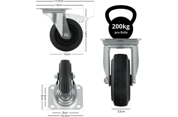 Pronomic Lenkrollen-Satz für XANA Subwoofer image 3