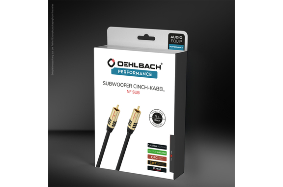 Cavo Subwoofer Oehlbach NF Sub Cinch 3m Nero image 3
