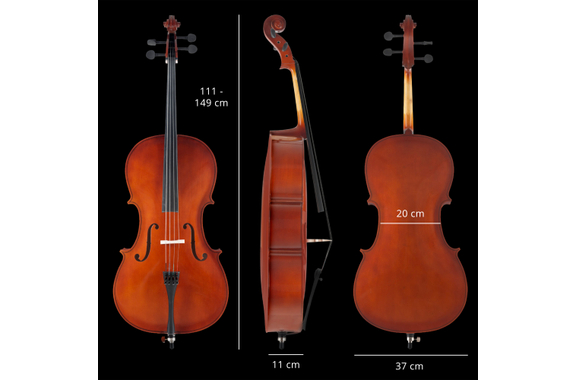 Classic Cantabile CP-100 1/2 Cello Set image 3
