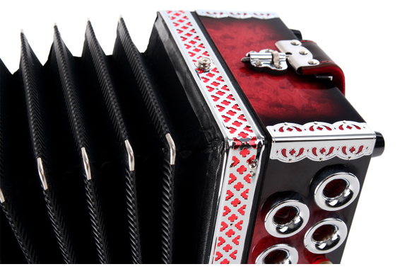 Alpenklang Pro 4/III Harmonika G-C-F-B Shadow Red image 3
