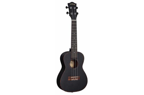 Cascha Premium Mahogany Concert Left-Handed Ukulele Set Black image 3