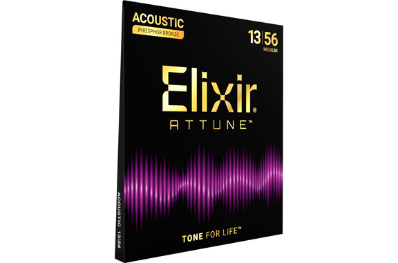 Elixir Attune Phosphor Bronze Acoustic Guitar Strings Medium 13-56 image 3