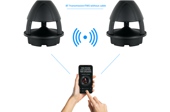 McGrey WPL-660BK BT 360° Outdoor-Lautsprecher mit Bluetooth Schwarz 120 Watt image 3