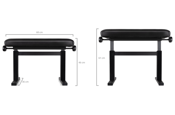 Classic Cantabile Pianobank Hydraulisch Schwarz image 3