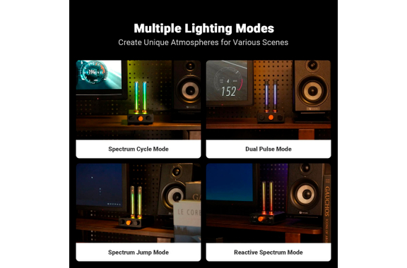 Fosi Audio AH-01A Music dB RGB Tube Visualizer image 3