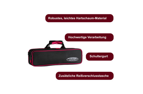 Classic Cantabile Leichtkoffer für Querflöte pink image 3