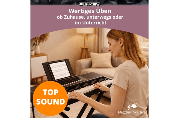 FunKey 61 MKII Keyboard Schwarz Schule Set image 3