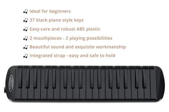 Classic Cantabile PML-37 BK Melodica Black image 3