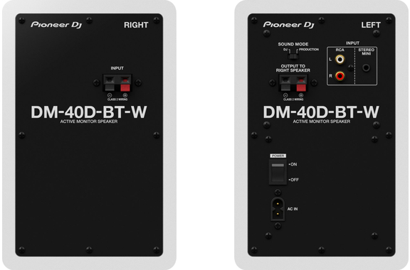 Pioneer DJ DM-40D-BT Monitor da Studio 4" Coppia bianca image 3