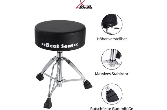 XDrum BeatSeat Drum Throne Pneumatic "The Big Black" image 3