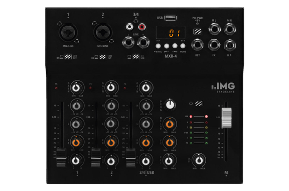 IMG Stageline MXR-4 USB Mixer with Bluetooth Set image 3