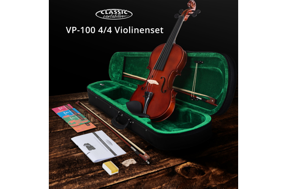Classic Cantabile VP-100 4/4 Violinenset Natur image 3