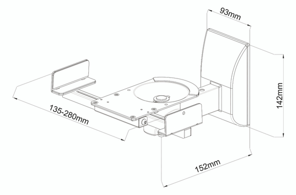 my wall HB 5 W Speaker Wall Mount White image 3
