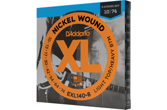 D'Addario EXL140-8 Light Top/Heavy Bottom 8-String image 3