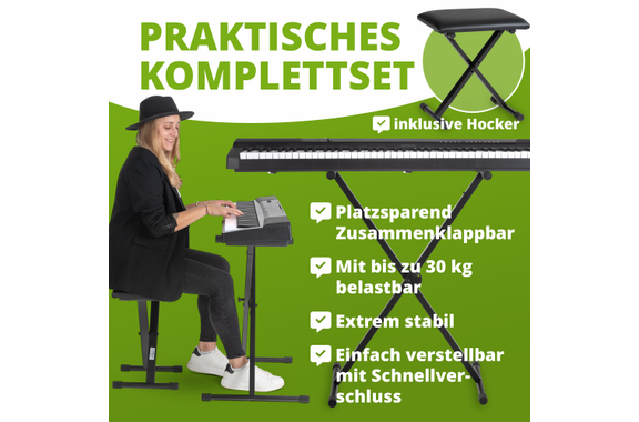 Set Clavier Classic Cantabile Support Clavier + Banc Clavier image 3