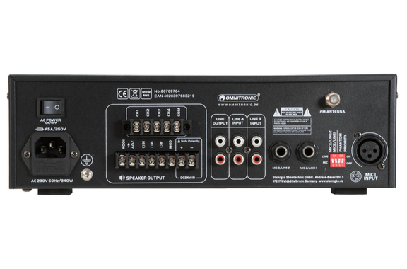Omnitronic CPZ-120P ELA Mixing Amplifier image 3