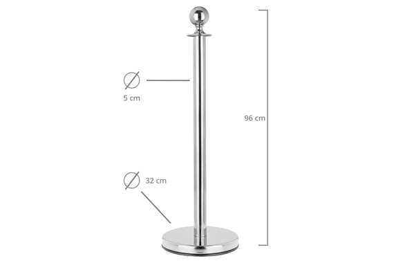 Stagecaptain PLS-150 Deluxe 4.2-150S Absperrständer Personenleitsystem 1,5m silber image 3