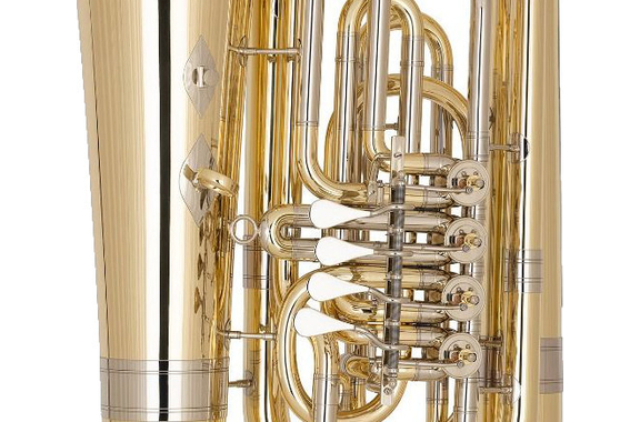 Miraphone Bb-Tuba Modell 494 Hagen Messing image 3