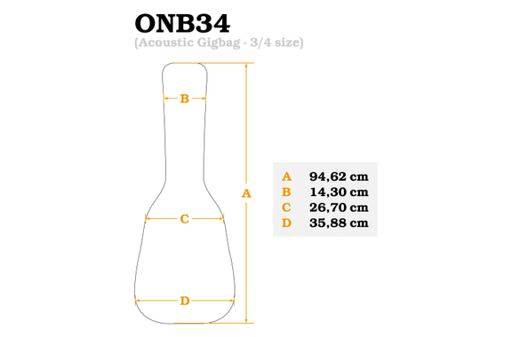 Ortega Pro Gigbag for 3/4 Classical Guitar image 3