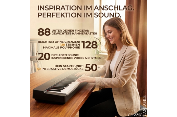 Classic Cantabile SP-316 Stage Piano Negro image 3