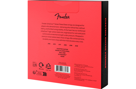 Fender UltraCore 1250L Corde Per Chitarra Elettrica Placcate In Nichel 009-042 Set Da 3 image 3