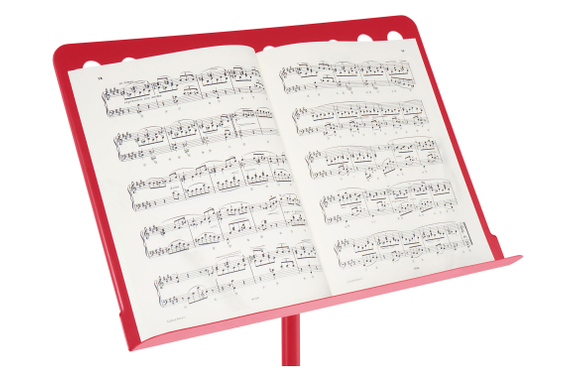 Classic Cantabile Orchestra Stand Perforated Heavy Red 3x Set image 3