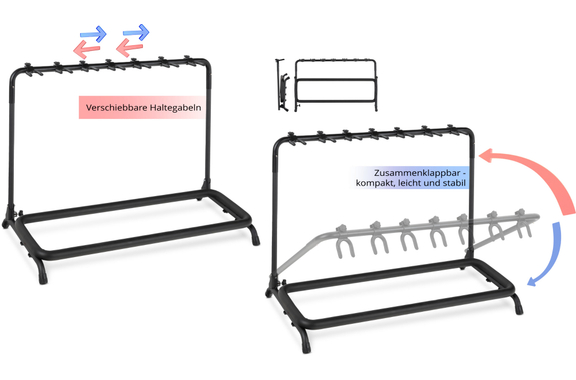 Soporte Multi-Guitarras Classic Cantabile Para 7 Instrumentos image 3