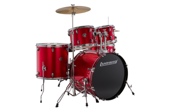 Ludwig Accent Drive Shellset Red Beginner Set image 3