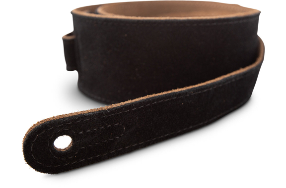 Taylor 2.5\" Embroidered Suede Guitar Strap Black image 3