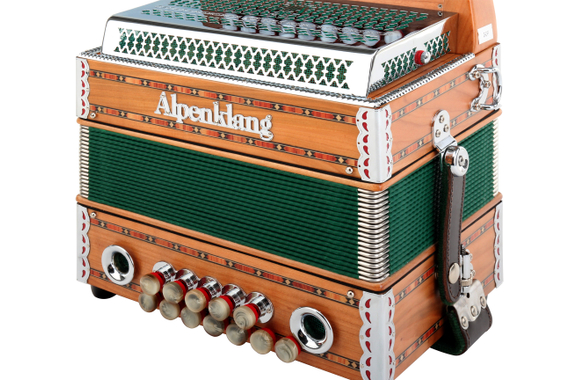 Harmonica Alpenklang "Mini" 3 rangs, G-C-F massif en cerisier image 3