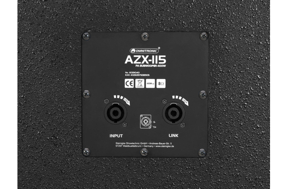 Subwoofer PA Omnitronic AZX-115 400W image 3